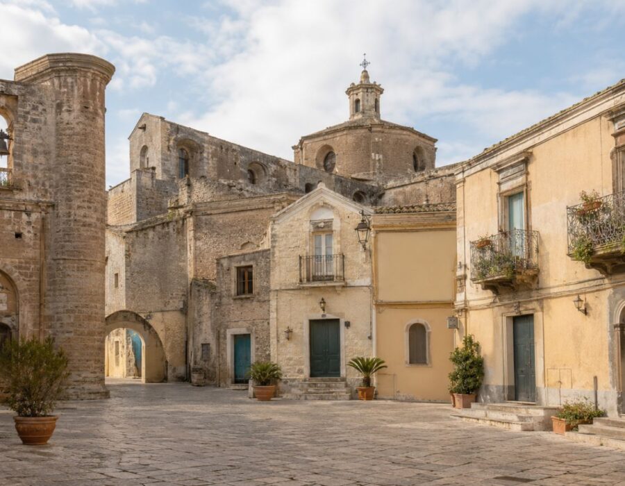 Uno scorcio del centro storico di Irsina